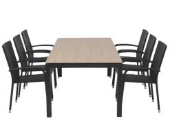 Havemøbelland Selma Geneve Havemøbelsæt - 100x200 cm - Antracitgrå