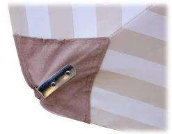 Havemøbelland Signe Markedsparasol 3x3 Meter - Hvid/Beige Stribet