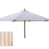 Havemøbelland Signe Parasol Ø 3 meter - 2-delt - Hvid/Beige stribet