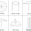 Havemøbelland Signe Parasol Ø 3 meter - 2-delt - Olivengrøn