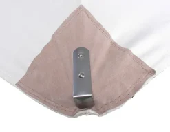 Havemøbelland Signe Parasol Ø 2,5 meter m/tilt - Hvid/Beige Stribet