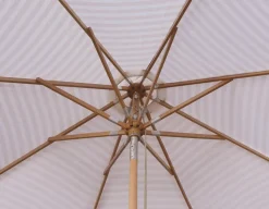 Havemøbelland Signe Parasol Ø 2,5 meter m/tilt - Hvid/Beige Stribet