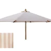 Havemøbelland Signe Parasol Ø 3 meter m/tilt - Hvid/Beige stribet