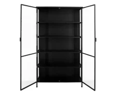 Havemøbelland Skælskør Vitrineskab i metal - 119,5x40x212 cm - Sort