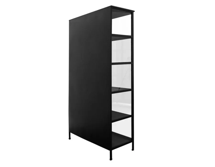 Havemøbelland Skælskør Vitrineskab i metal - 119,5x40x212 cm - Sort