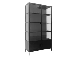 Havemøbelland Skærbæk Vitrineskab i Metal - 110x40x190 cm - Sort