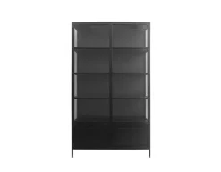 Havemøbelland Skærbæk Vitrineskab i Metal - 110x40x190 cm - Sort