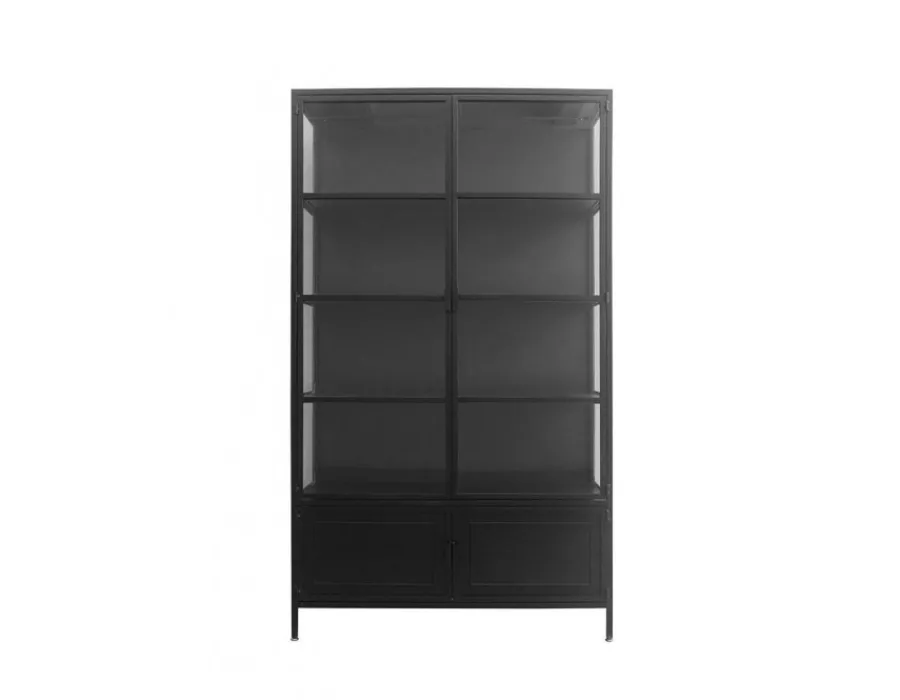 Havemøbelland Skærbæk Vitrineskab i Metal - 110x40x190 cm - Sort