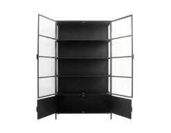 Havemøbelland Skærbæk Vitrineskab i Metal - 110x40x190 cm - Sort