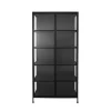 Havemøbelland Svaneke Vitrineskab i Metal - 92x40x201 cm - Sort