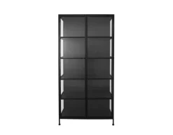 Havemøbelland Svaneke Vitrineskab i Metal - 92x40x201 cm - Sort