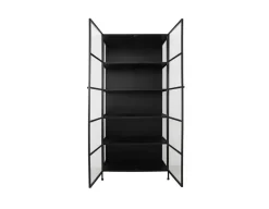 Havemøbelland Svaneke Vitrineskab i Metal - 92x40x201 cm - Sort