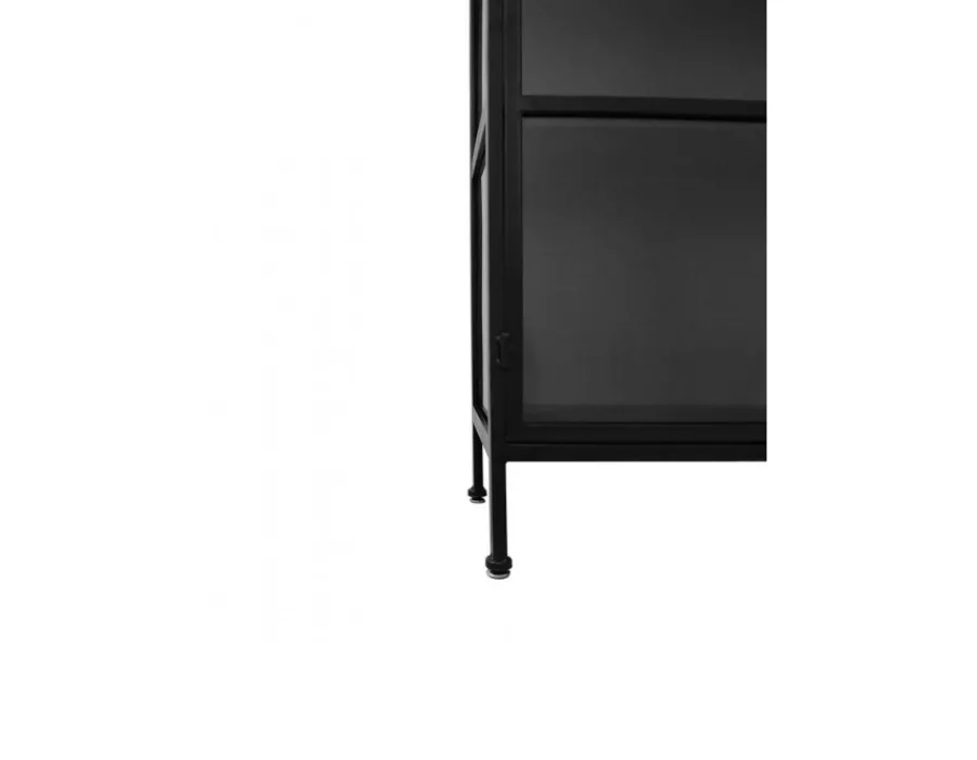 Havemøbelland Svaneke Vitrineskab i Metal - 92x40x201 cm - Sort