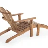 Havemøbelland Teak Adirondackstol m/skammel