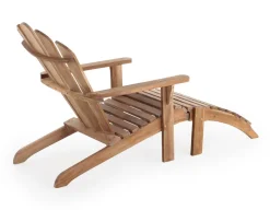 Havemøbelland Teak Adirondackstol m/skammel