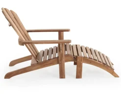 Havemøbelland Teak Adirondackstol m/skammel