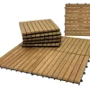 Havemøbelland Teak Gulvfliser - Kerneteak