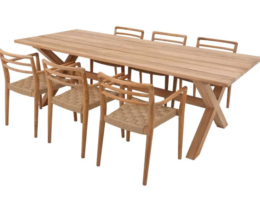 Havemøbelland Thor 240 Duri m/arm Teak Havemøbelsæt