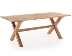 Havemøbelland Thor Teak Plankebord m/x-legs - 90x200 cm