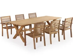 Havemøbelland Thor Teak X-leg 240 Pala Havemøbelsæt