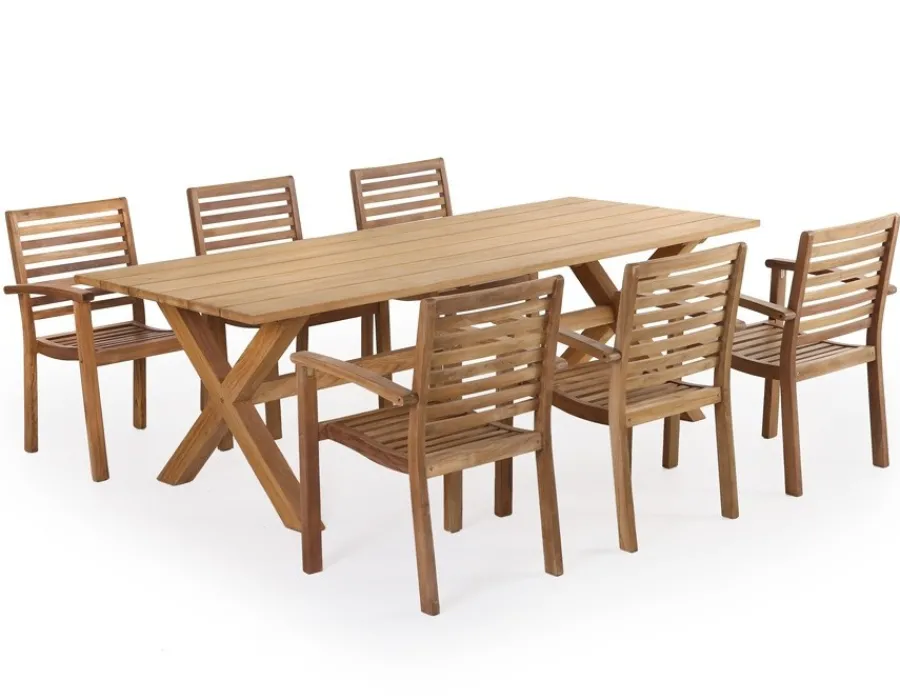 Havemøbelland Thor Teak X-leg 240 Pala Havemøbelsæt
