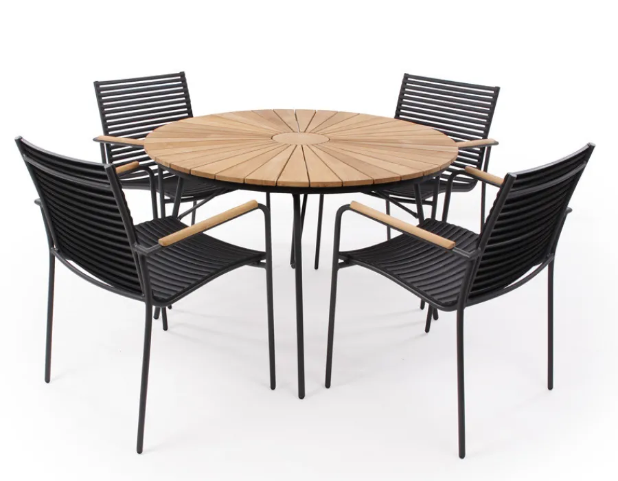 Havemøbelland Tika Classic Samsø 110 cm Havemøbelsæt - Grå