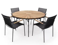 Havemøbelland Tika Classic Samsø 130 cm Havemøbelsæt - Grå
