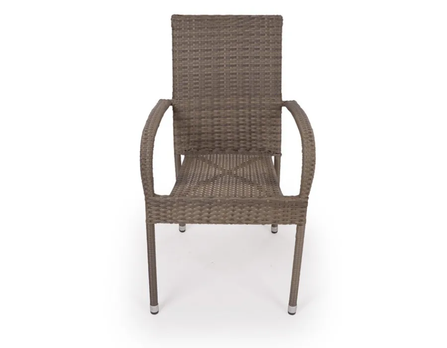 Havemøbelland Tina Geneve Havemøbelsæt m/6 stole - Ø152 cm - Gråhvid/Dusty