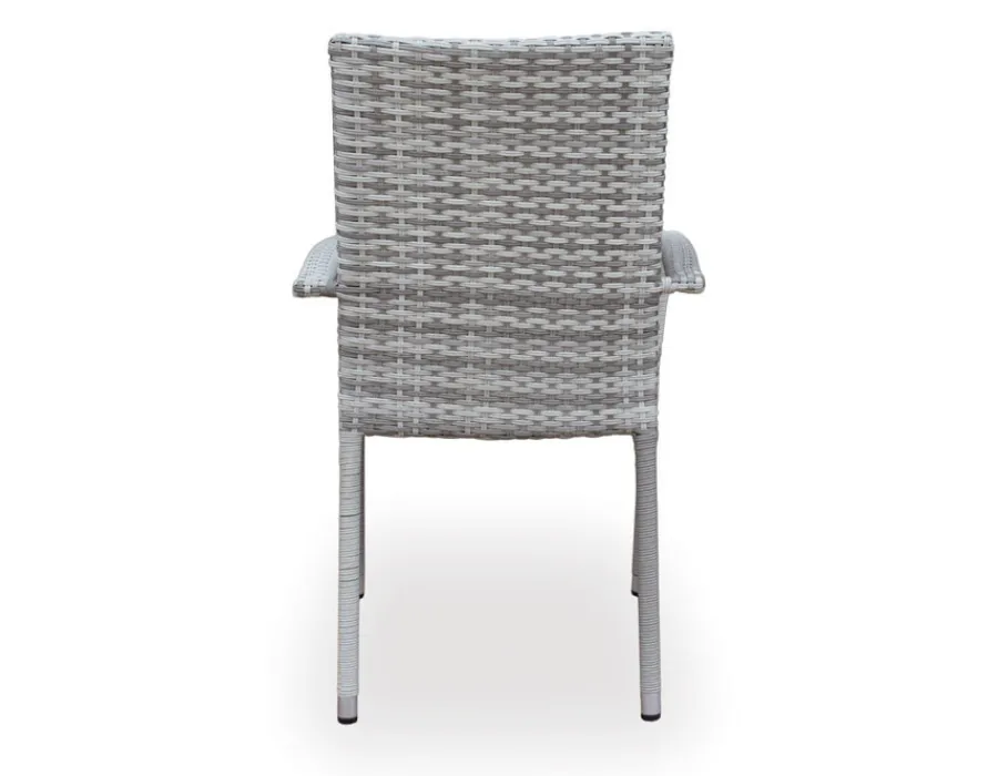 Havemøbelland Tina Geneve Havemøbelsæt m/6 stole - Ø178 cm - Gråhvid