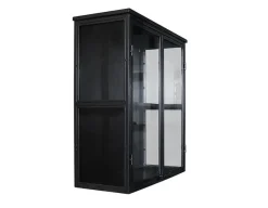 Havemøbelland Tisvildeleje Væghængt Vitrineskab i Metal - 58,5x25x65,5 cm - Sort