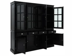 Havemøbelland Vitrineskab med 4 låger - sort