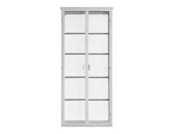 Havemøbelland Vordingborg Væghængt Vitrineskab i Metal - 70x25x160 cm - Hvid